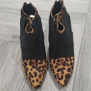 Cheetah print ankle boots